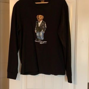 Black Polo bear long sleeve T-shirt